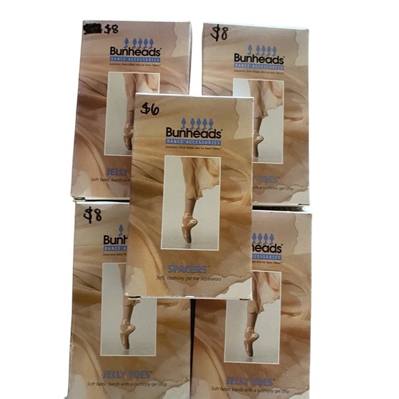 bunheads Shoes - Bunheads Jelly Toes Soft Fabric Bands w/ comforting gel strips & spacers ballet